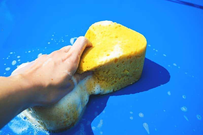 sponge to wash a car