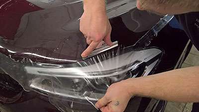 Paint Protection Film Being Applied